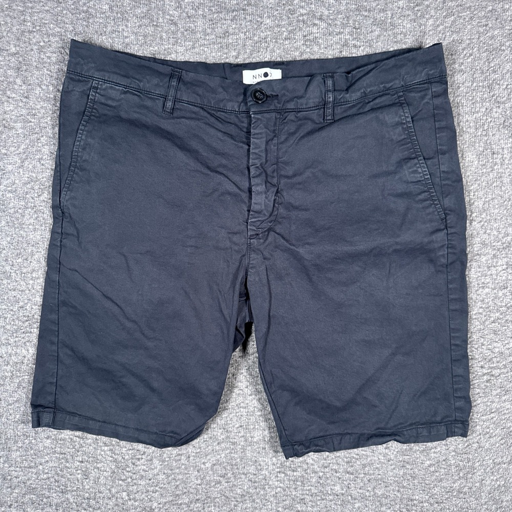 NN07 Craig Shorts Mens 34 Navy Blue Chino Cotton Stretch Casual Preppy‎ 9"